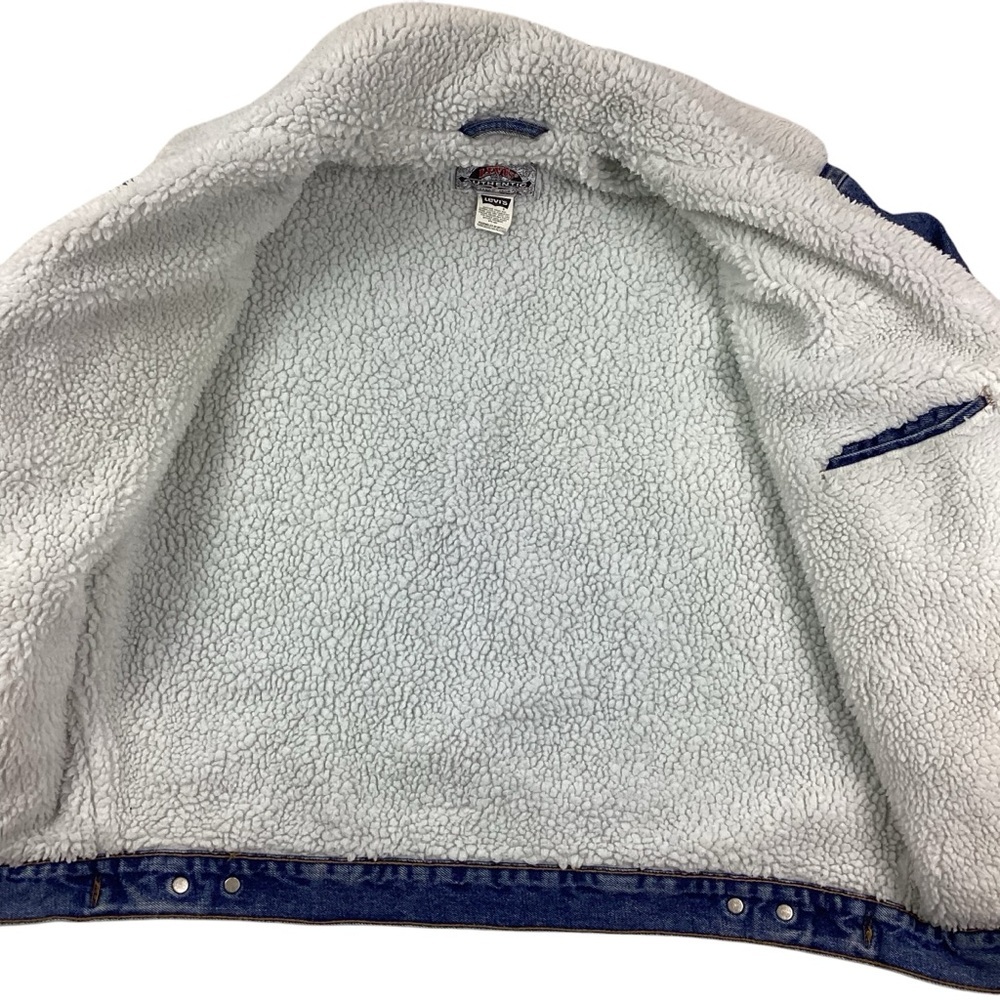 Vintage Levi’s 90s denim sherpa - Picture 5 of 7
